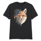 Fox Graphic Floral Wildlife Printed Unisex T-Shirt