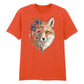 Fox Graphic Floral Wildlife Printed Unisex T-Shirt