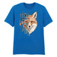 Fox Graphic Floral Wildlife Printed Unisex T-Shirt