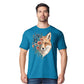 Fox Graphic Floral Wildlife Printed Unisex T-Shirt