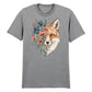 Fox Graphic Floral Wildlife Printed Unisex T-Shirt