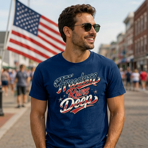 Freedom Runs Deep USA Independence Day Unisex T-Shirt