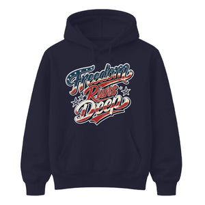 Freedom Runs Deep USA Independence Day Unisex Hoodie
