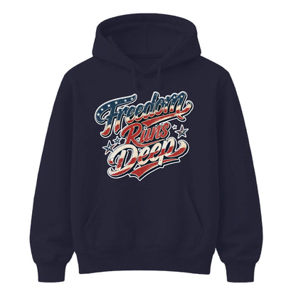Freedom Runs Deep USA Independence Day Unisex Hoodie