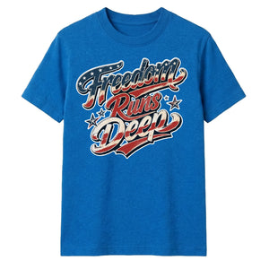 Freedom Runs Deep USA Independence Day Unisex T-Shirt
