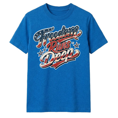 Freedom Runs Deep USA Independence Day Unisex T-Shirt