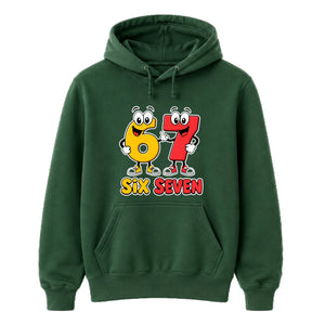 Fun Cartoon Six Seven Character Novelty Unisex Hoodie