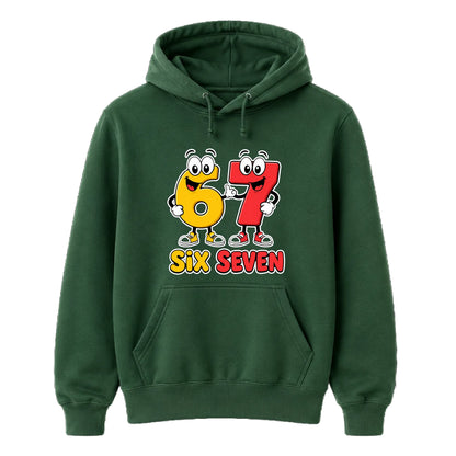 Fun Cartoon Six Seven Character Novelty Unisex Hoodie