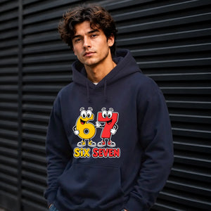 Fun Cartoon Six Seven Character Novelty Unisex Hoodie