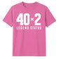 Birthday Outfit 80th Birthday Gift Funny 40x2 Legend Status 80th Birthday Unisex T-Shirt