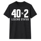 Birthday Outfit 80th Birthday Gift Funny 40x2 Legend Status 80th Birthday Unisex T-Shirt