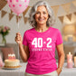 Funny 40x2 Legend Status 80th Birthday Ladies Fit-TShirt