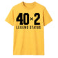 Birthday Outfit 80th Birthday Gift Funny 40x2 Legend Status 80th Birthday Unisex T-Shirt