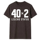 Birthday Outfit 80th Birthday Gift Funny 40x2 Legend Status 80th Birthday Unisex T-Shirt