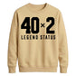 Funny 40x2 Legend Status 80th Birthday Unisex Sweatshirt