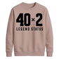 Funny 40x2 Legend Status 80th Birthday Unisex Sweatshirt