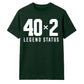 Birthday Outfit 80th Birthday Gift Funny 40x2 Legend Status 80th Birthday Unisex T-Shirt