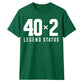 Birthday Outfit 80th Birthday Gift Funny 40x2 Legend Status 80th Birthday Unisex T-Shirt