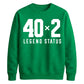 Funny 40x2 Legend Status 80th Birthday Unisex Sweatshirt