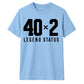 Birthday Outfit 80th Birthday Gift Funny 40x2 Legend Status 80th Birthday Unisex T-Shirt