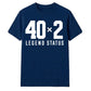 Birthday Outfit 80th Birthday Gift Funny 40x2 Legend Status 80th Birthday Unisex T-Shirt