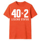 Birthday Outfit 80th Birthday Gift Funny 40x2 Legend Status 80th Birthday Unisex T-Shirt