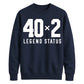 Funny 40x2 Legend Status 80th Birthday Unisex Sweatshirt