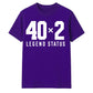 Birthday Outfit 80th Birthday Gift Funny 40x2 Legend Status 80th Birthday Unisex T-Shirt