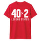 Birthday Outfit 80th Birthday Gift Funny 40x2 Legend Status 80th Birthday Unisex T-Shirt