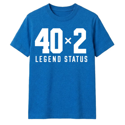 Birthday Outfit 80th Birthday Gift Funny 40x2 Legend Status 80th Birthday Unisex T-Shirt