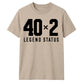 Birthday Outfit 80th Birthday Gift Funny 40x2 Legend Status 80th Birthday Unisex T-Shirt