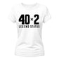 Funny 40x2 Legend Status 80th Birthday Ladies Fit-TShirt