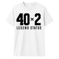 Birthday Outfit 80th Birthday Gift Funny 40x2 Legend Status 80th Birthday Unisex T-Shirt