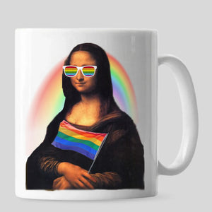 Funny Art Rainbow Pride Mug, Best Gay Dad Ever Mug, Human Pride Mug, Gift for Pride Month, LGBTQ Mug