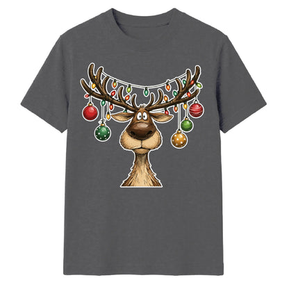 Funny Christmas Reindeer Graphic Unisex T-Shirt