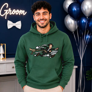 Funny Cold Feet Groom Cartoon Unisex Hoodie