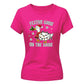 Funny Festive Goose On The Loose Christmas Ladies T-Shirt