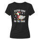 Funny Festive Goose On The Loose Christmas Ladies T-Shirt