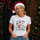 Funny Festive Goose On The Loose Christmas Ladies T-Shirt