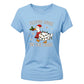 Funny Festive Goose On The Loose Christmas Ladies T-Shirt