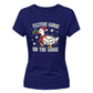 Funny Festive Goose On The Loose Christmas Ladies T-Shirt