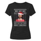 Funny Football Mo Ho Ho Festive Christmas Ladies Fit-TShirt