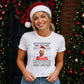 Funny Football Mo Ho Ho Festive Christmas Ladies Fit-TShirt