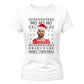 Funny Football Mo Ho Ho Festive Christmas Ladies Fit-TShirt
