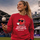 Funny Keep Calm Women Cricket Printed Unisex Sweatshirt T20 Womens World Cup