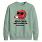 Funny Keep Calm Women Cricket Printed Unisex Sweatshirt T20 Womens World Cup