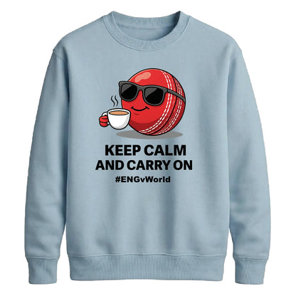 Funny Keep Calm Women Cricket Printed Unisex Sweatshirt T20 Womens World Cup