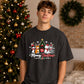 Funny Meowy Cute Festive Cats Christmas Oversized T-Shirt