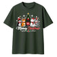 Funny Meowy Cute Festive Cats Christmas Oversized T-Shirt