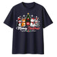 Funny Meowy Cute Festive Cats Christmas Oversized T-Shirt